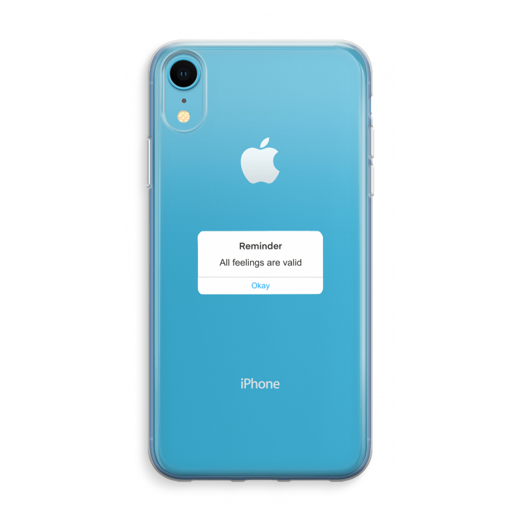 Reminder: iPhone XR Transparant Hoesje