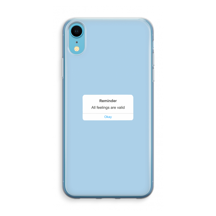Reminder: iPhone XR Transparant Hoesje