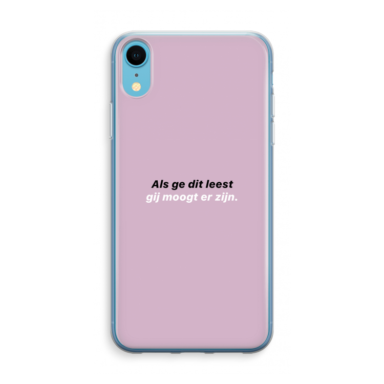 gij moogt er zijn: iPhone XR Transparant Hoesje