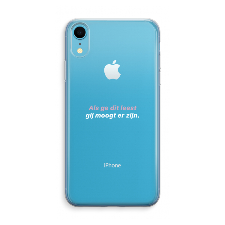 gij moogt er zijn: iPhone XR Transparant Hoesje