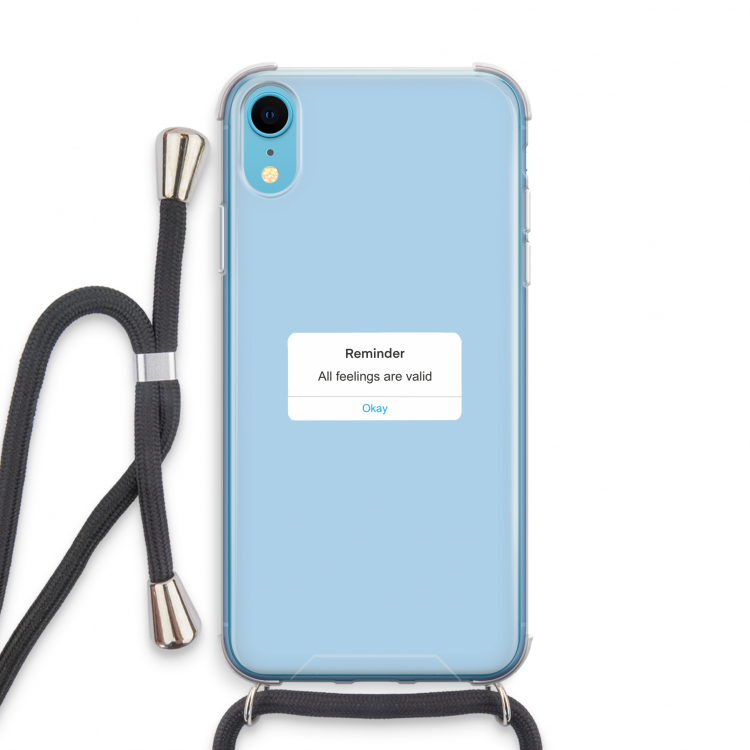 Reminder: iPhone XR Transparant Hoesje met koord