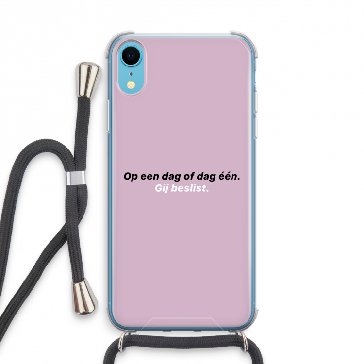 gij beslist: iPhone XR Transparant Hoesje met koord