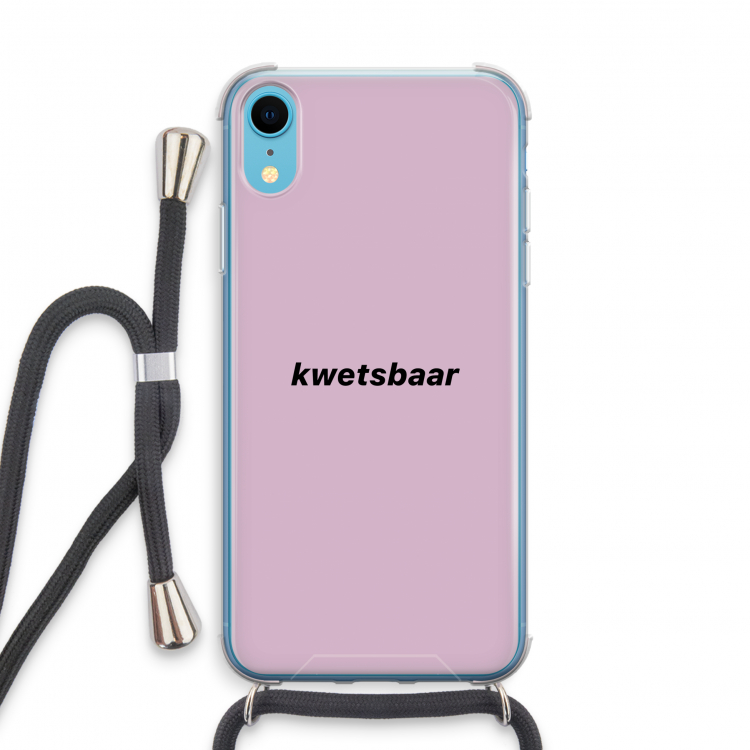 kwetsbaar: iPhone XR Transparant Hoesje met koord