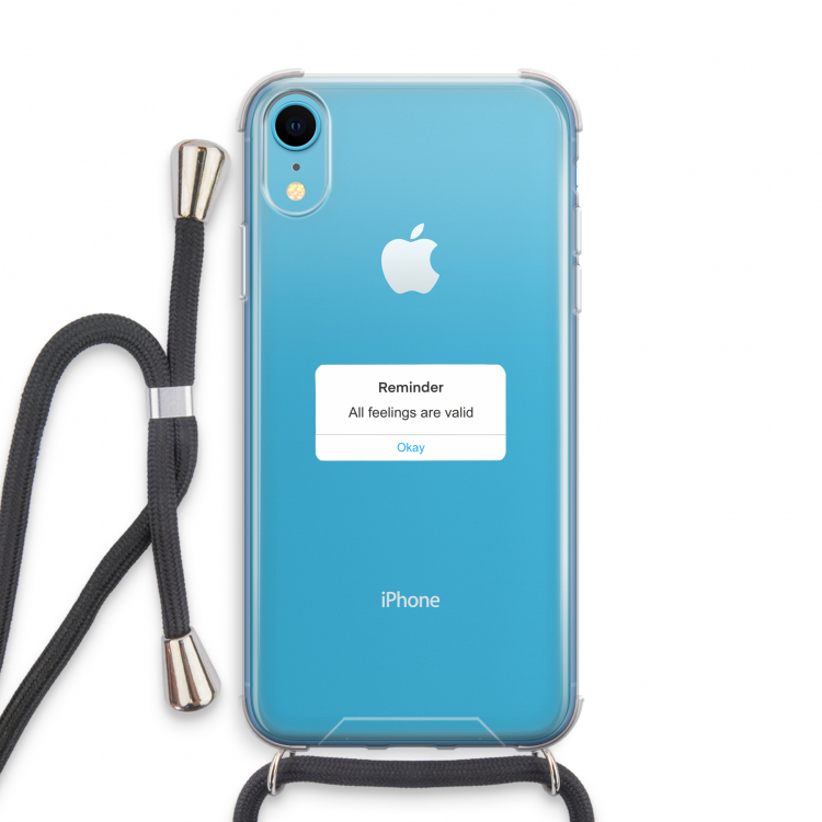 Reminder: iPhone XR Transparant Hoesje met koord