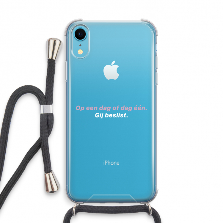 gij beslist: iPhone XR Transparant Hoesje met koord