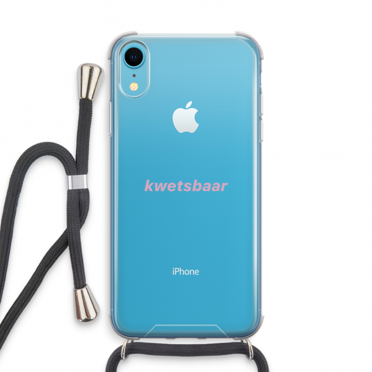 kwetsbaar: iPhone XR Transparant Hoesje met koord