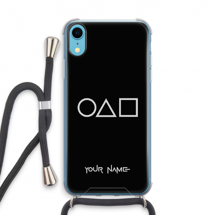 Squid Game: iPhone XR Transparant Hoesje met koord