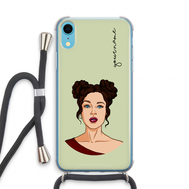 Pop-Art Creator: iPhone XR Transparant Hoesje met koord