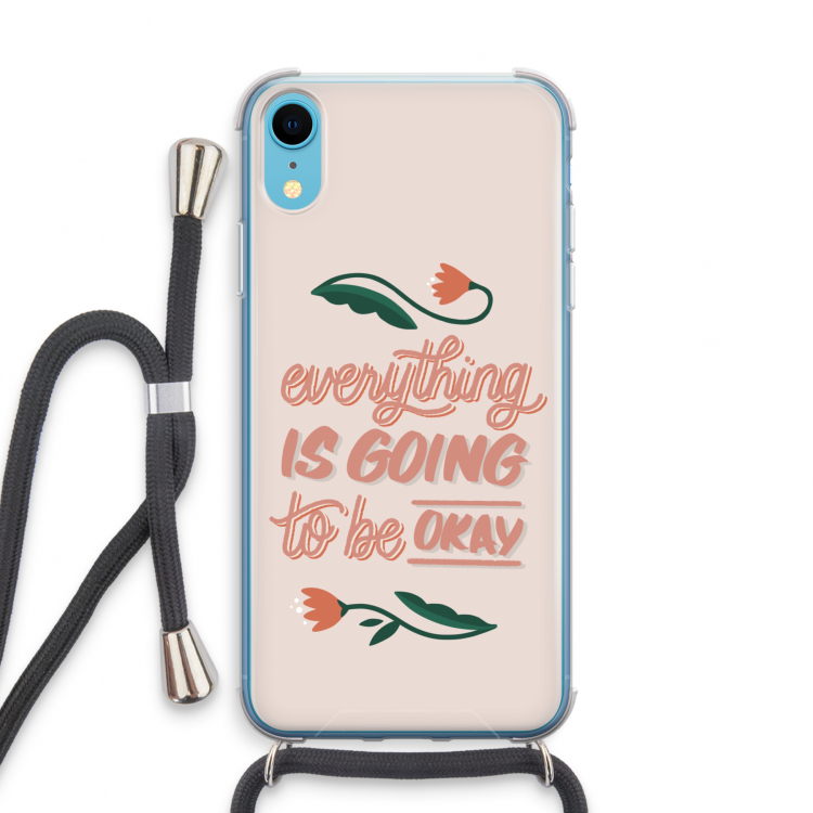 Optimistic flower girl: iPhone XR Transparant Hoesje met koord
