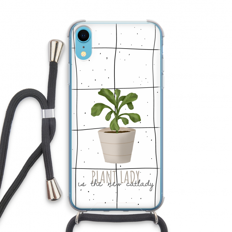 Kamerplant op vensterruit: iPhone XR Transparant Hoesje met koord