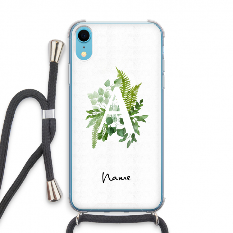 Green Brush: iPhone XR Transparant Hoesje met koord