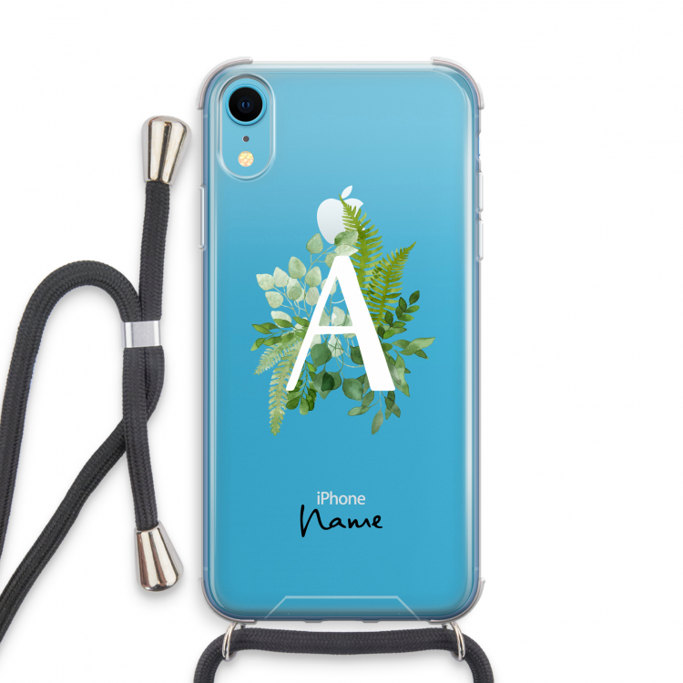 Green Brush: iPhone XR Transparant Hoesje met koord