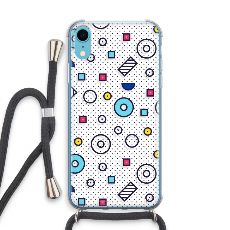 8-bit N°9: iPhone XR Transparant Hoesje met koord