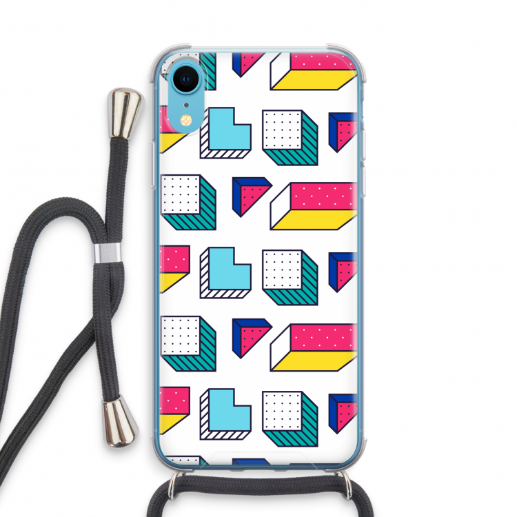 8-bit N°7: iPhone XR Transparant Hoesje met koord