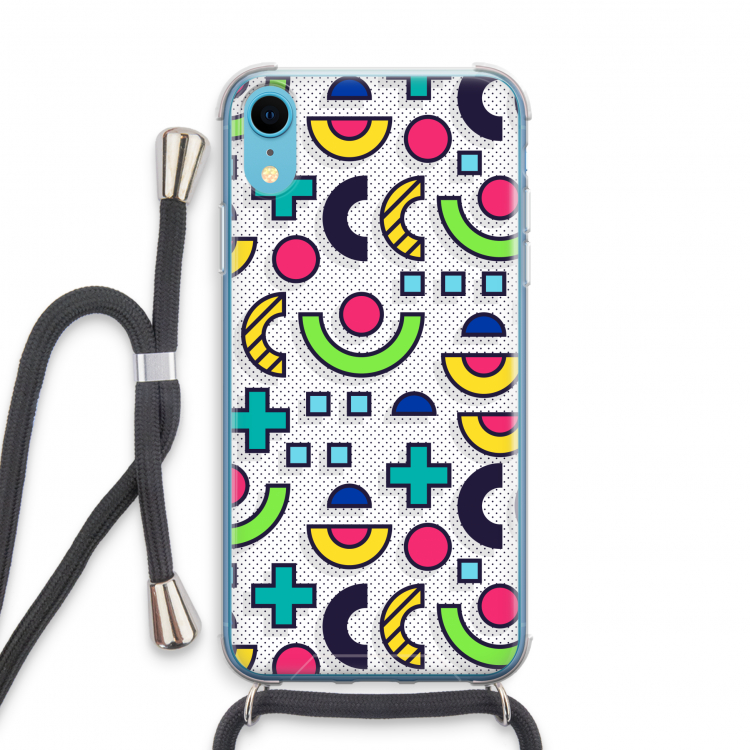 8-bit N°6: iPhone XR Transparant Hoesje met koord