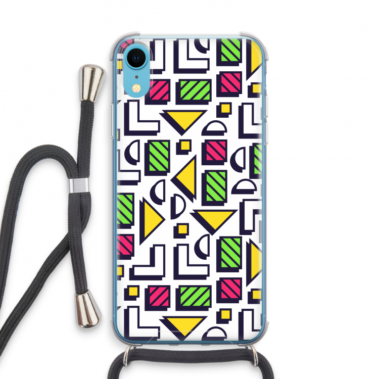 8-bit N°4: iPhone XR Transparant Hoesje met koord
