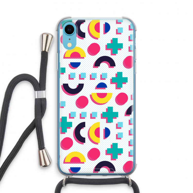 8-bit N°2: iPhone XR Transparant Hoesje met koord