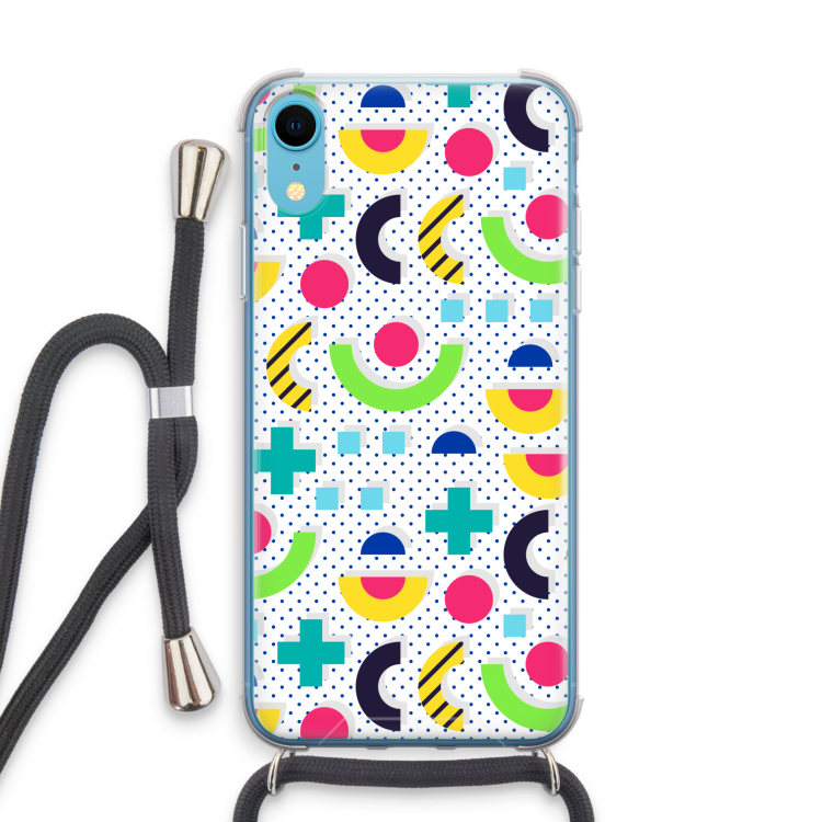 8-bit N°1: iPhone XR Transparant Hoesje met koord
