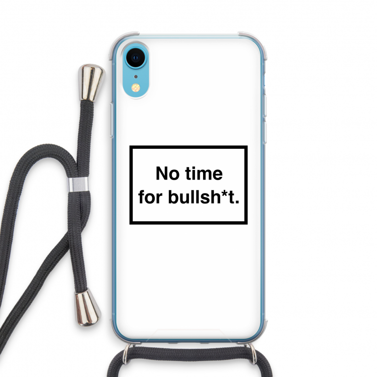 No time: iPhone XR Transparant Hoesje met koord