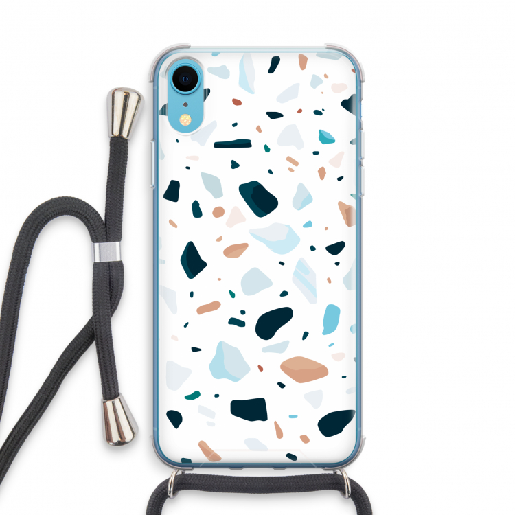 Terrazzo N°13: iPhone XR Transparant Hoesje met koord