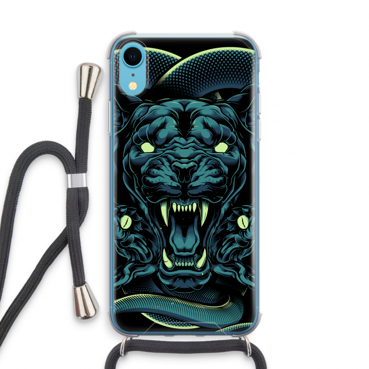 Cougar and Vipers: iPhone XR Transparant Hoesje met koord