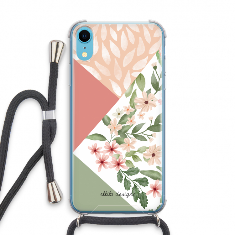 Sweet heaven geometrics: iPhone XR Transparant Hoesje met koord