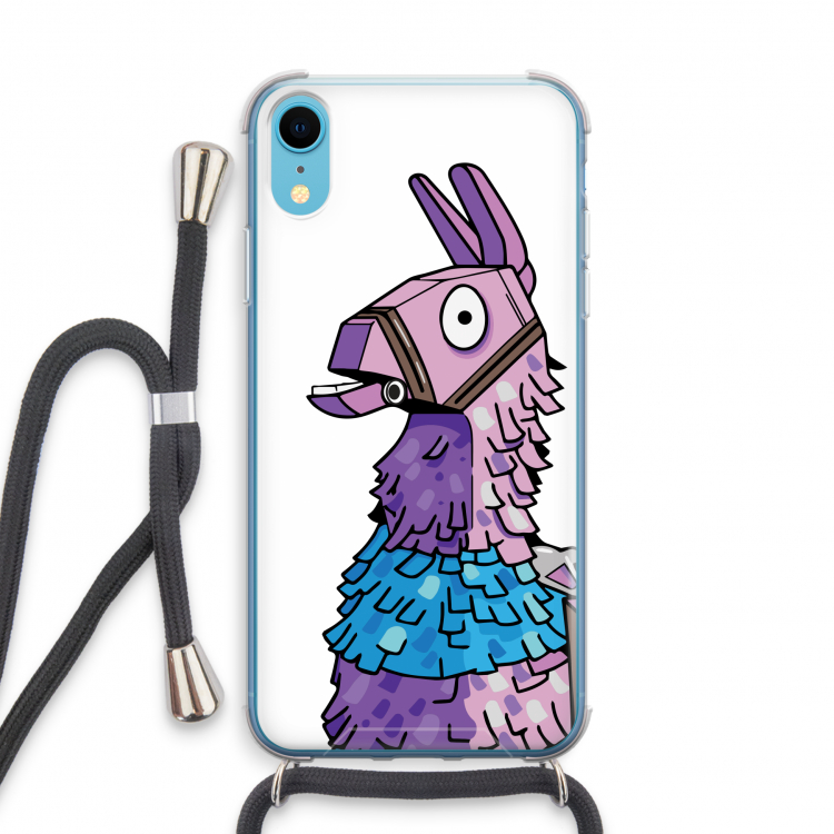 Lama: iPhone XR Transparant Hoesje met koord