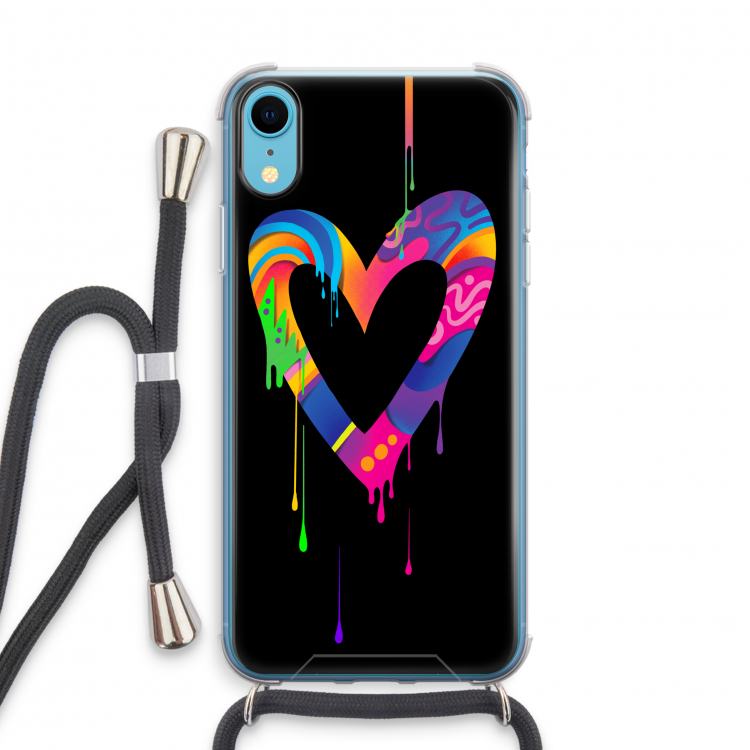 Melts My Heart: iPhone XR Transparant Hoesje met koord