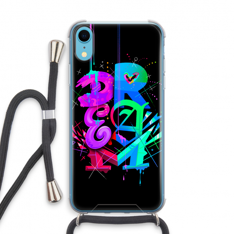Dream: iPhone XR Transparant Hoesje met koord
