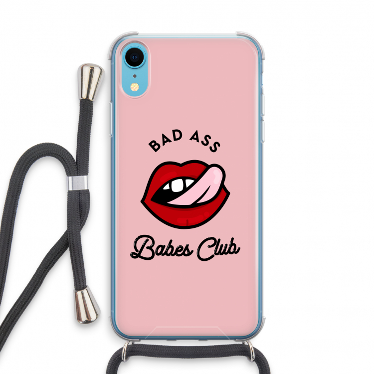Badass Babes Club: iPhone XR Transparant Hoesje met koord
