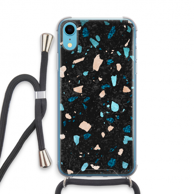 Terrazzo N°11: iPhone XR Transparant Hoesje met koord