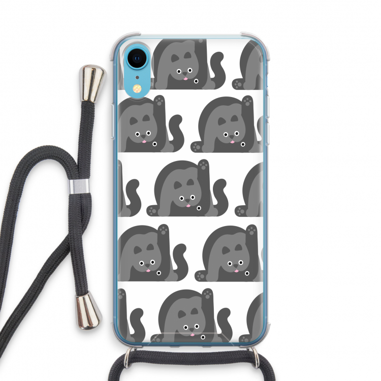 Cats: iPhone XR Transparant Hoesje met koord