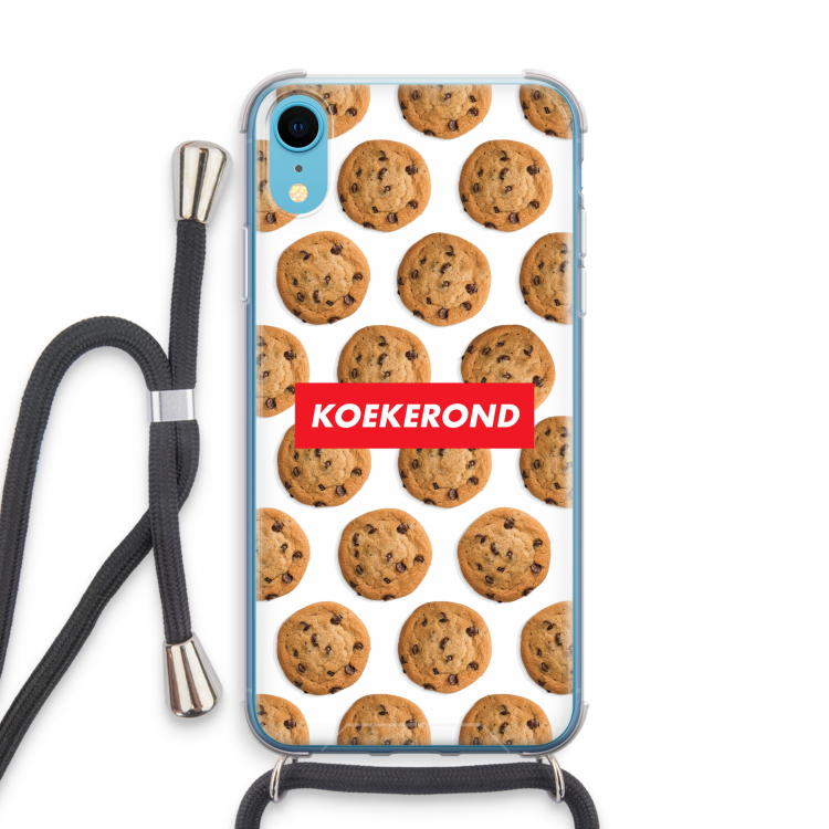 Koekerond: iPhone XR Transparant Hoesje met koord