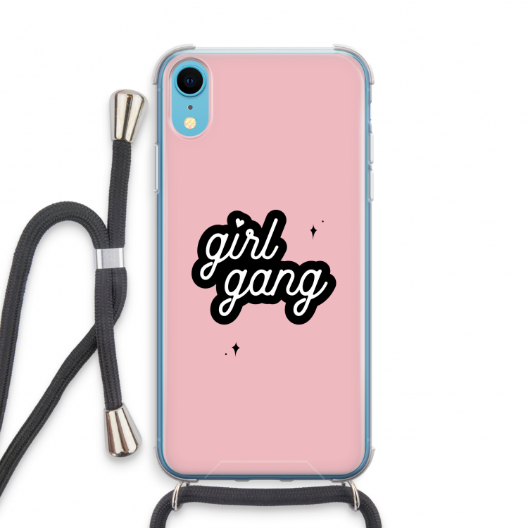 Girl Gang: iPhone XR Transparant Hoesje met koord