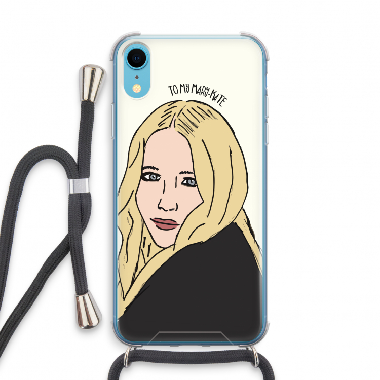 Mary Kate: iPhone XR Transparant Hoesje met koord