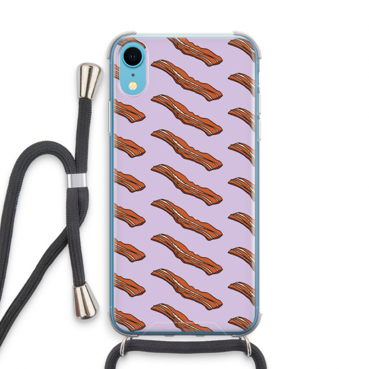Bacon to my eggs #2: iPhone XR Transparant Hoesje met koord