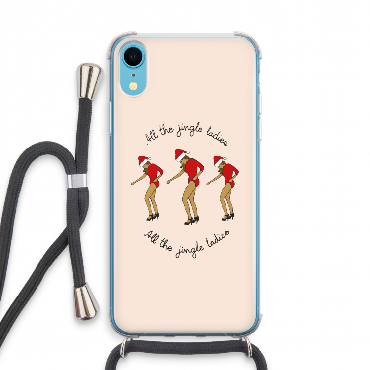 Jingle Ladies: iPhone XR Transparant Hoesje met koord