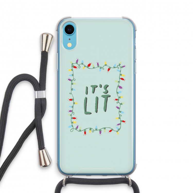It's Lit: iPhone XR Transparant Hoesje met koord