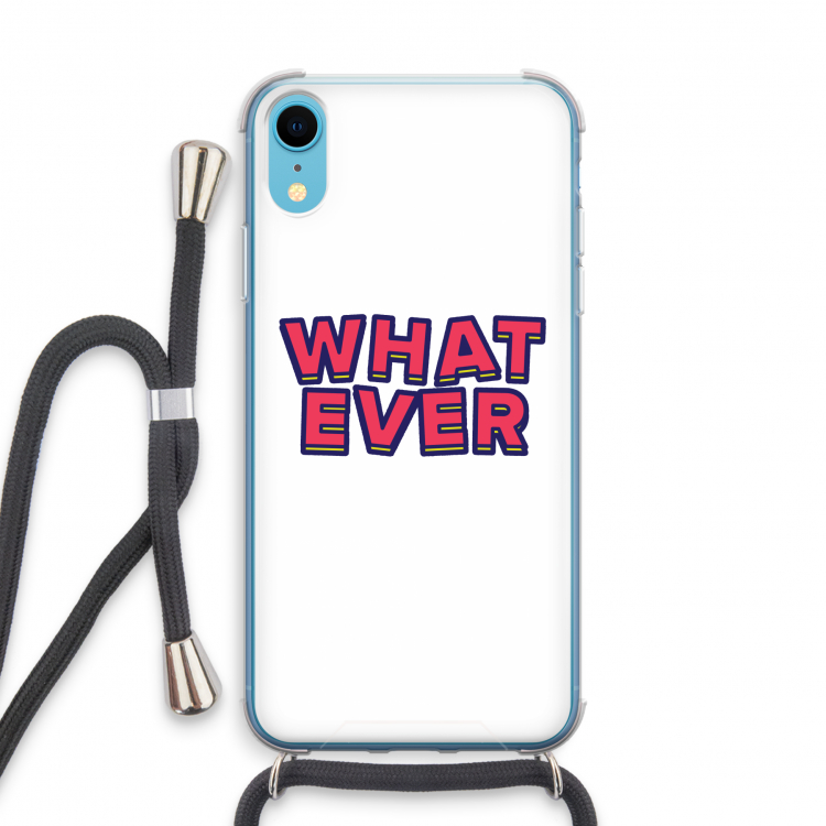 Whatever: iPhone XR Transparant Hoesje met koord