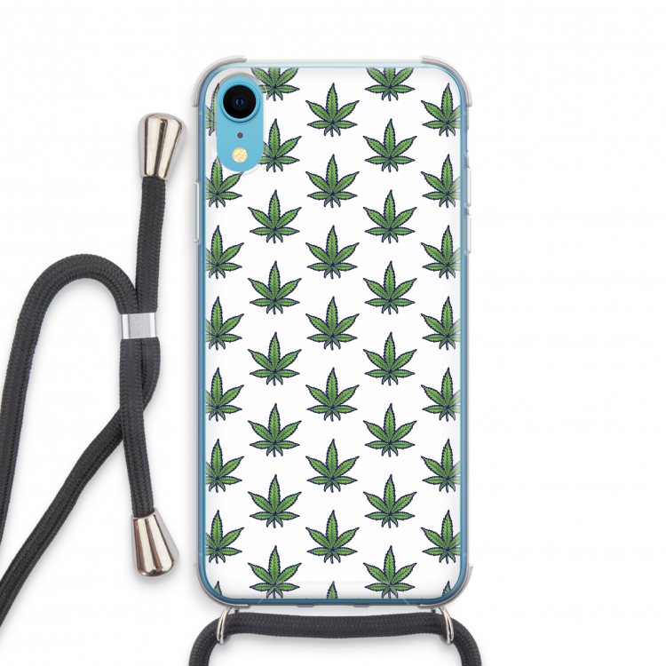 Weed: iPhone XR Transparant Hoesje met koord