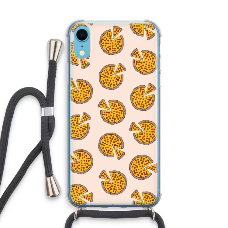 You Had Me At Pizza: iPhone XR Transparant Hoesje met koord