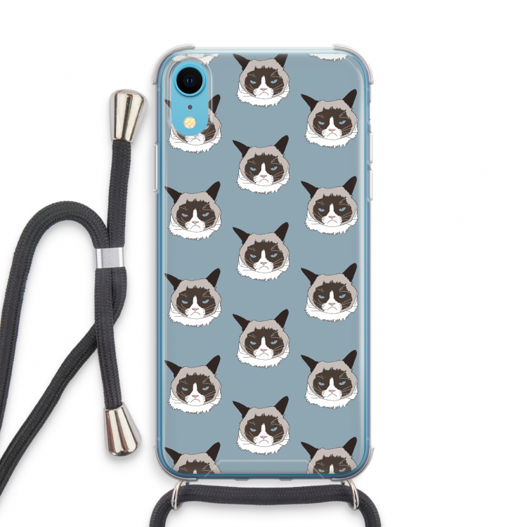 It's a Purrr Case: iPhone XR Transparant Hoesje met koord