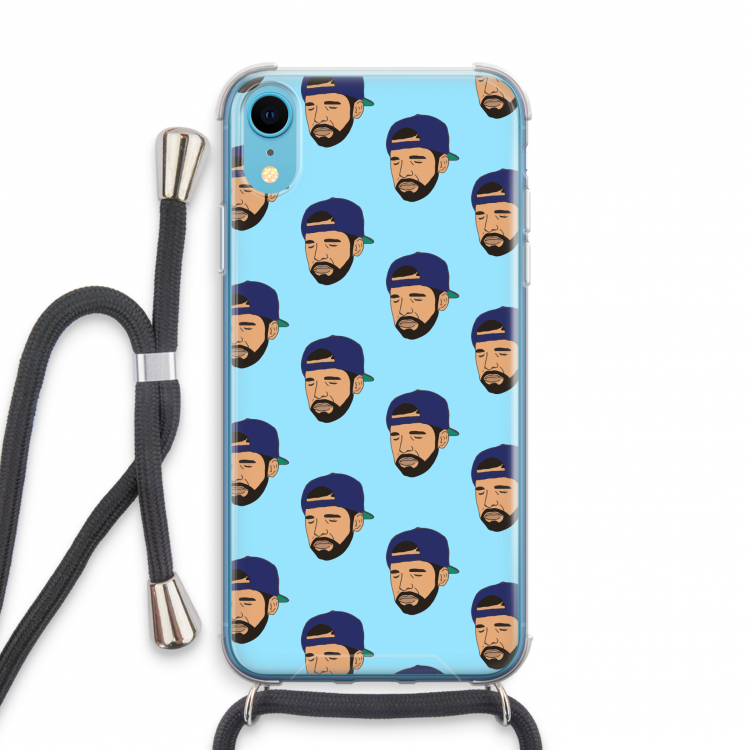 Drake Away: iPhone XR Transparant Hoesje met koord