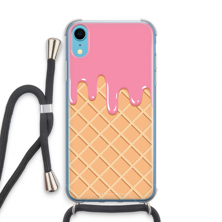 Ice cream: iPhone XR Transparant Hoesje met koord