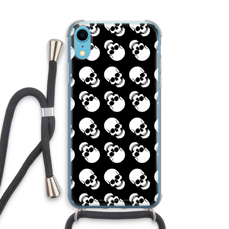 Musketon Skulls: iPhone XR Transparant Hoesje met koord