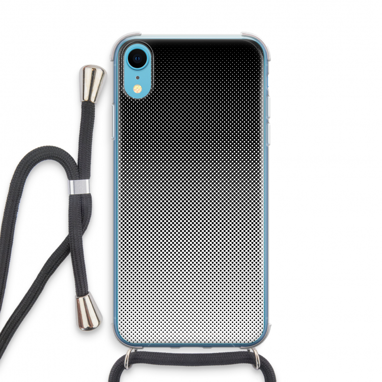 Musketon Halftone: iPhone XR Transparant Hoesje met koord