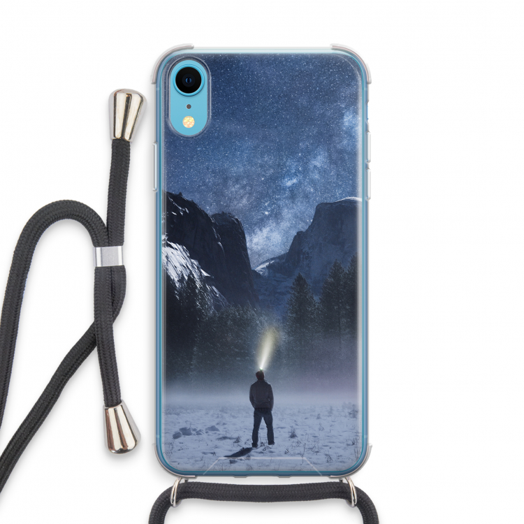 Wanderlust: iPhone XR Transparant Hoesje met koord