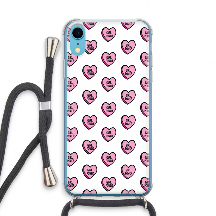 GIRL POWER: iPhone XR Transparant Hoesje met koord