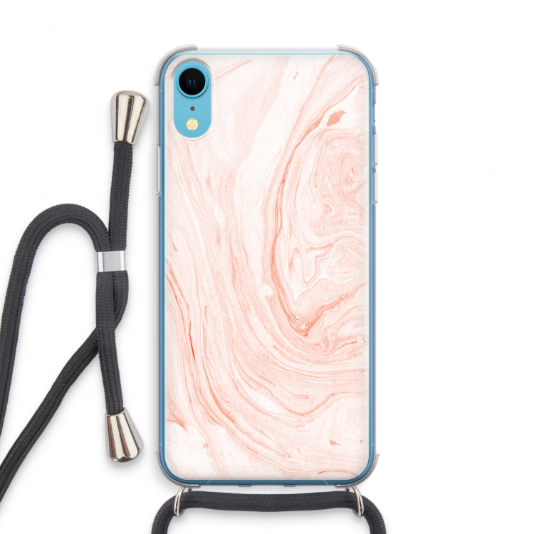 Peach bath: iPhone XR Transparant Hoesje met koord