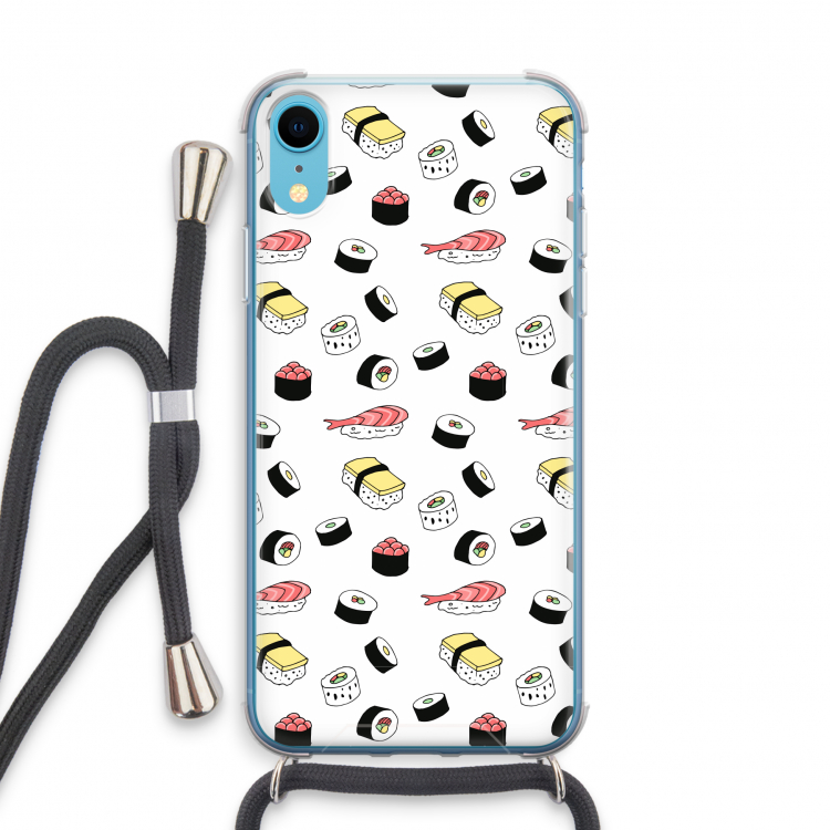 Sushi time: iPhone XR Transparant Hoesje met koord